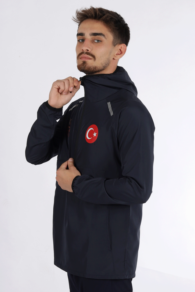 Lacivert 112 Acil Sağlık Kanguru Cep Rüzgarlık Unisex