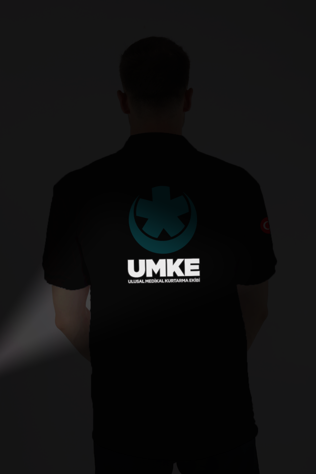 Siyah UMKE Polo Yaka Tişört Unisex 2XL