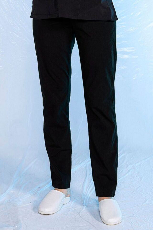 Siyah Özel Veteriner Pantolonu Tüy Tutmaz Sıvı İtici Unisex