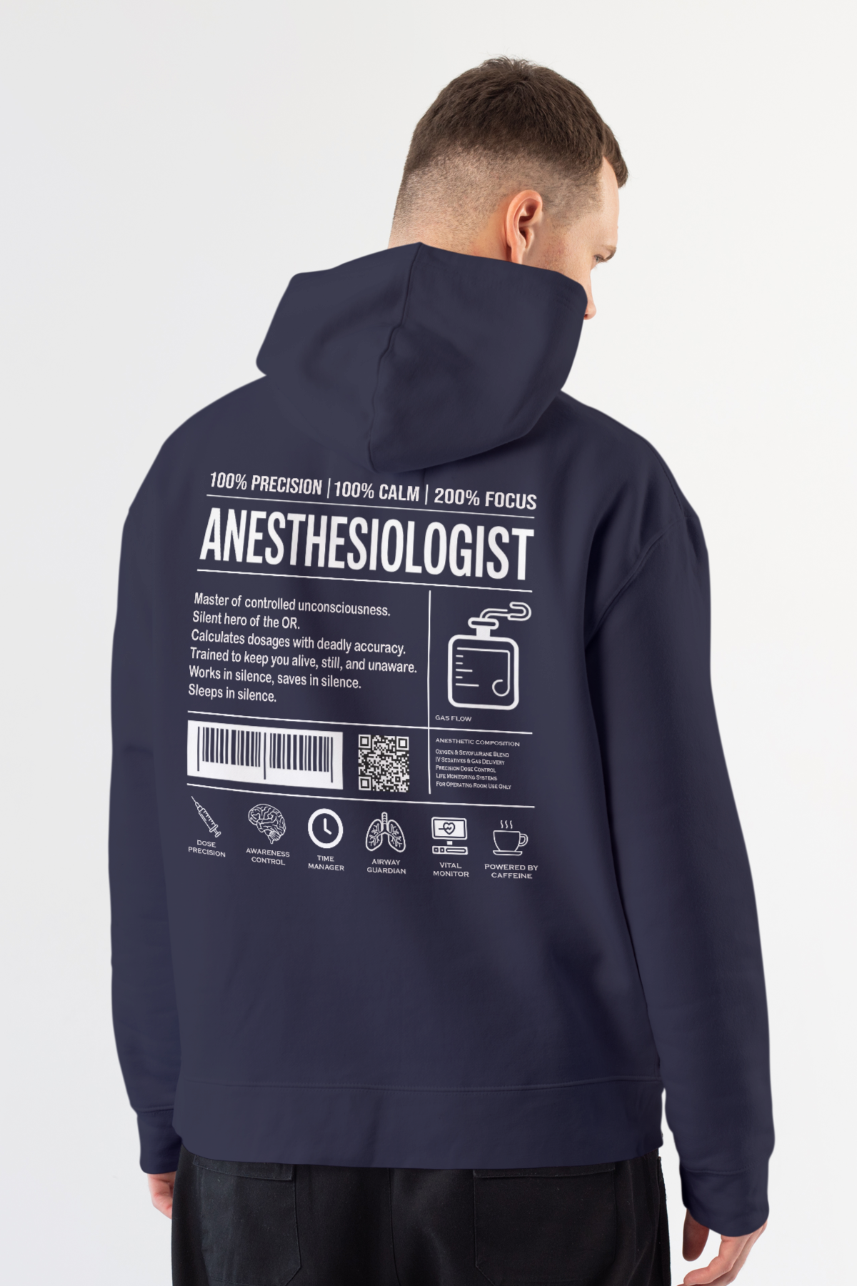 Anesthesiologist - Kapüşonlu Sweatshirt Lacivert Unisex