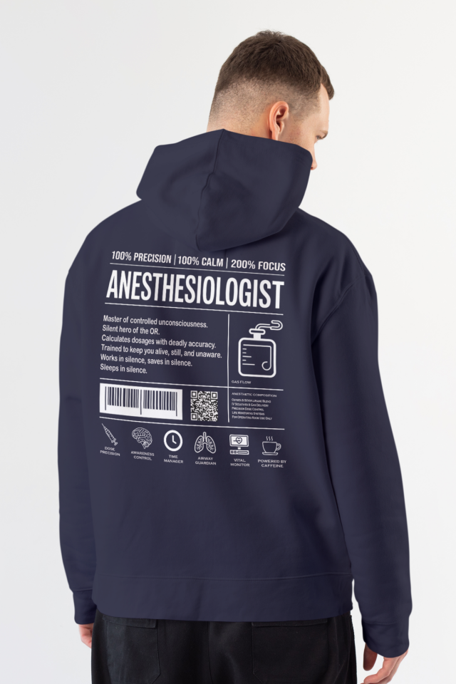 Anesthesiologist - Kapüşonlu Sweatshirt Lacivert Unisex