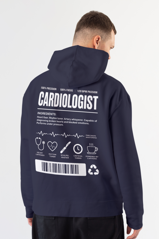 Cardiologist - Kapüşonlu Sweatshirt Lacivert Unisex