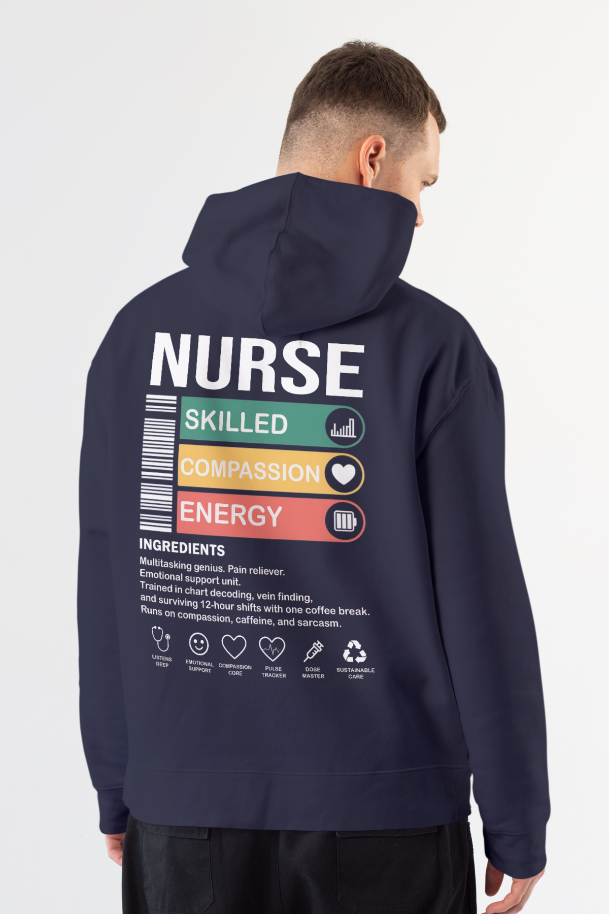 Nurse - Kapüşonlu Sweatshirt Lacivert Unisex