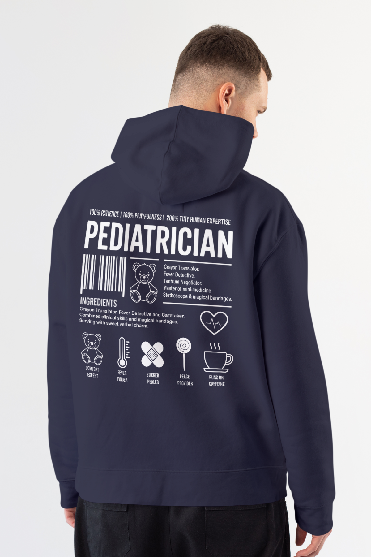 Pediatrician - Kapüşonlu Sweatshirt Lacivert Unisex