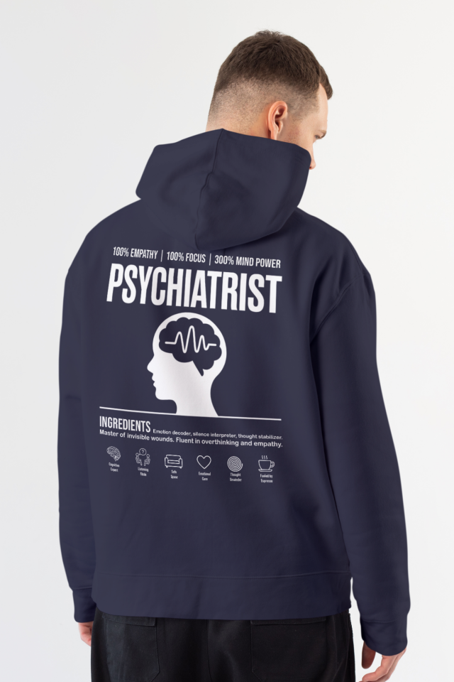 Psychiatrist - Kapüşonlu Sweatshirt Lacivert Unisex