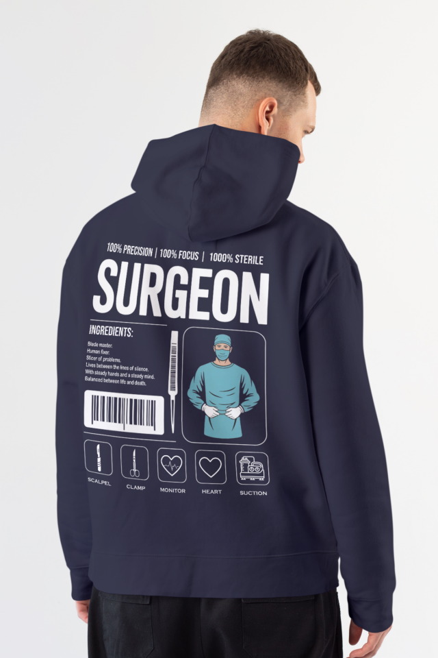 Surgeon - Kapüşonlu Sweatshirt Lacivert Unisex
