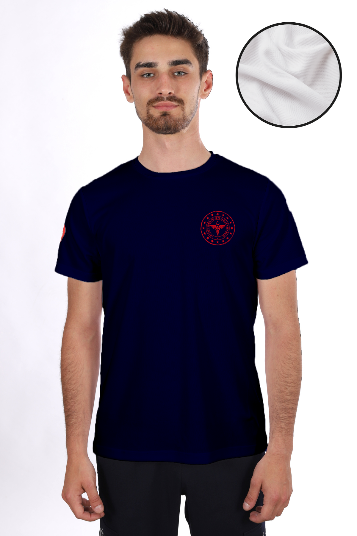 Lacivert 112 Acil Sağlık Dry Touch Bisiklet Yaka Tişört Unisex