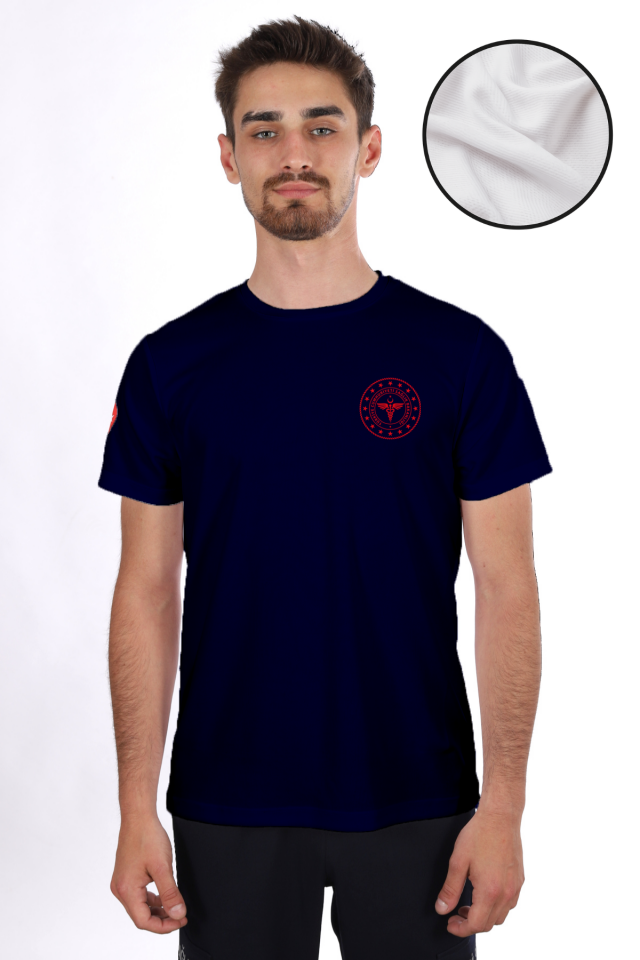 Lacivert 112 Acil Sağlık Dry Touch Bisiklet Yaka Tişört Unisex