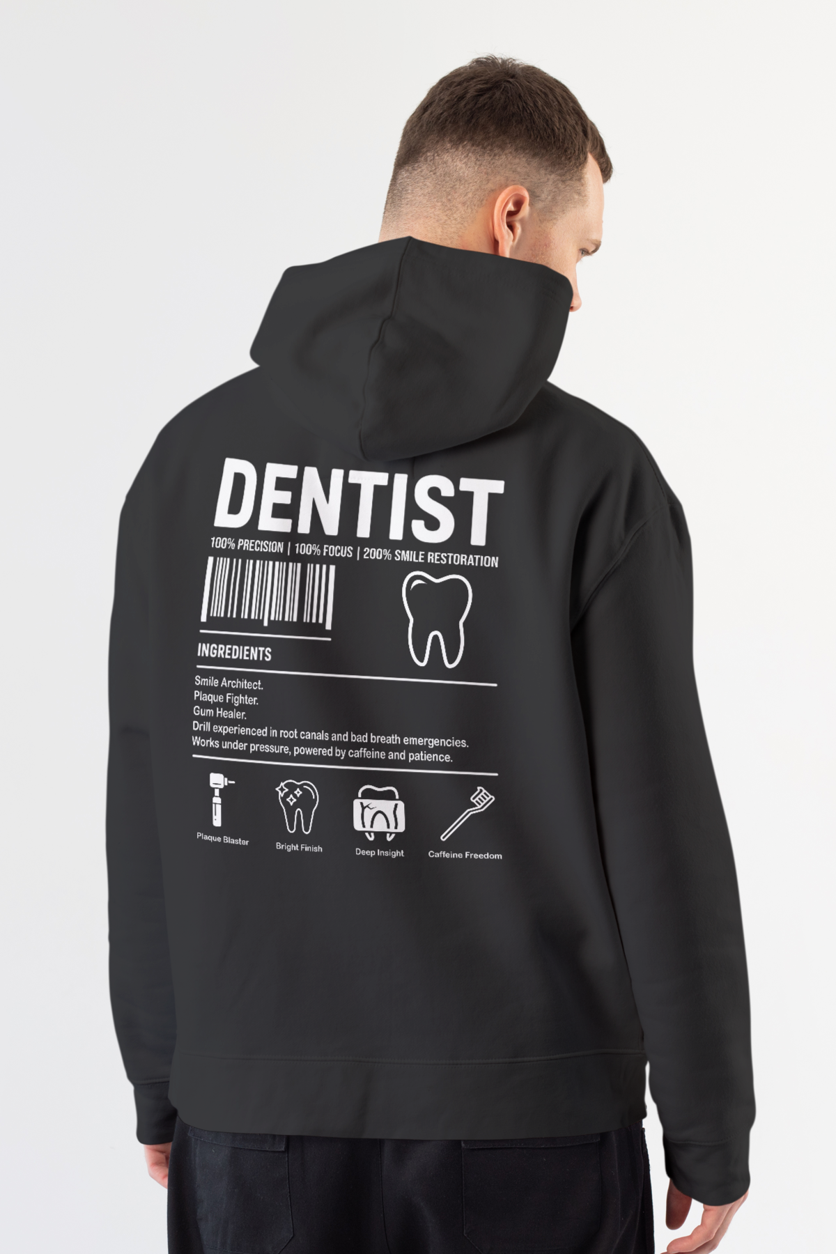 Dentist - Kapüşonlu Sweatshirt Siyah Unisex