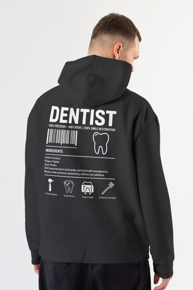Dentist - Kapüşonlu Sweatshirt Siyah Unisex