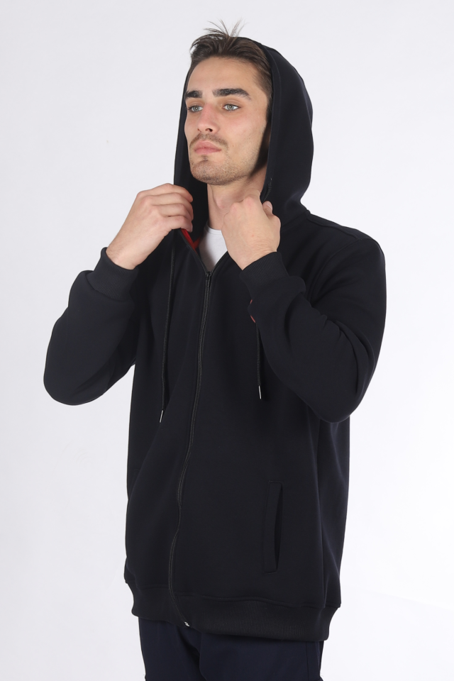 Lacivert 112 Acil Sağlık Kapüşonlu Hırka Unisex