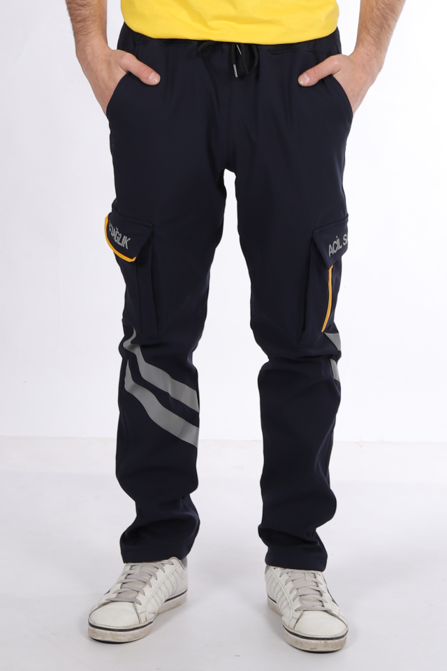 Kışlık Lacivert Likralı 112 Acil Sağlık Pantolonu Unisex