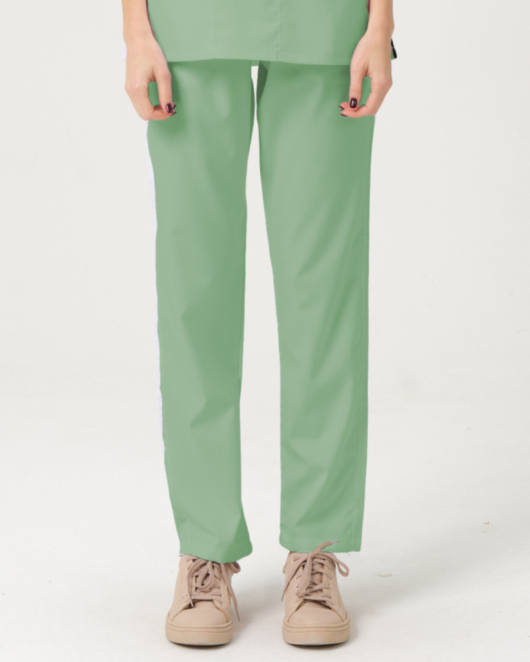 Çağla Yeşili Likralı Tek Alt Doktor Hemşire Forması Unisex