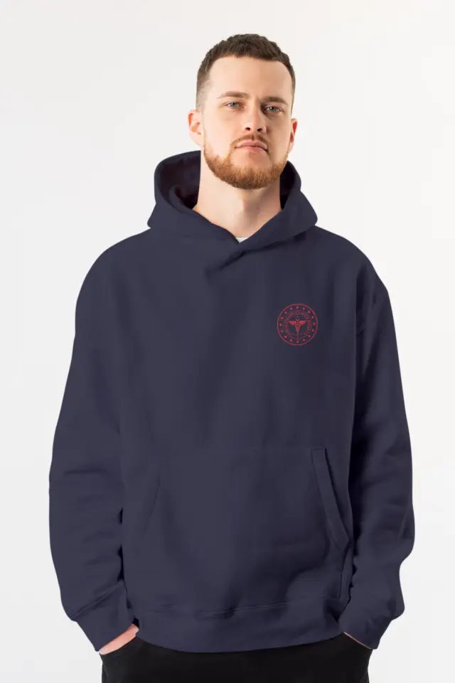 3'lü Paket 112 Acil Sağlık Kapüşonlu Sweatshirt Unisex Lacivert