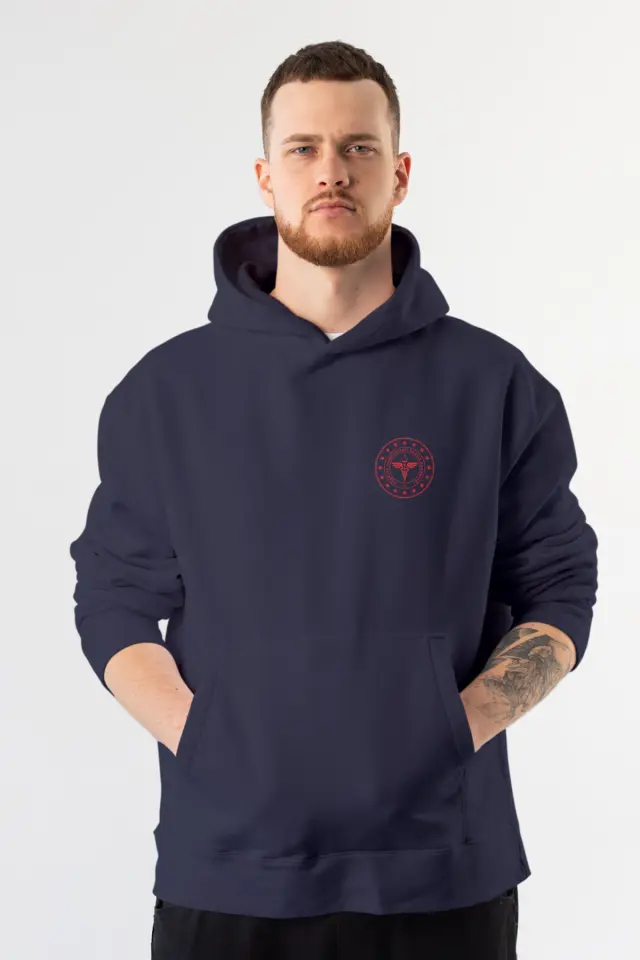 3'lü Paket 112 Acil Sağlık Kapüşonlu Sweatshirt Unisex Lacivert
