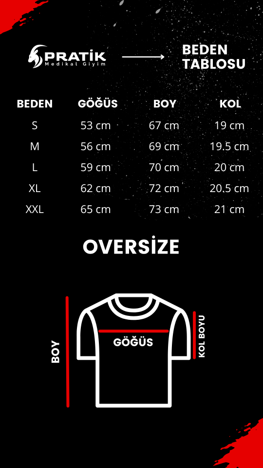 Doctor - Oversize T-Shirt Kırmızı Unisex