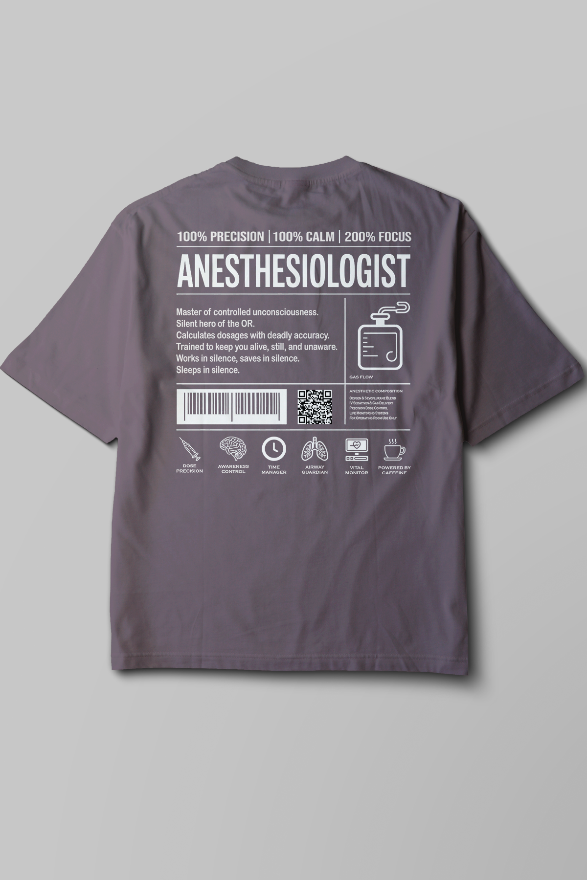 Anesthesiologist - Oversize T-Shirt Füme Unisex