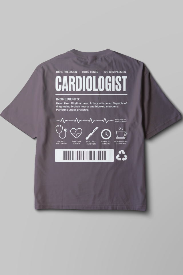 Cardiologist - Oversize T-Shirt Füme Unisex