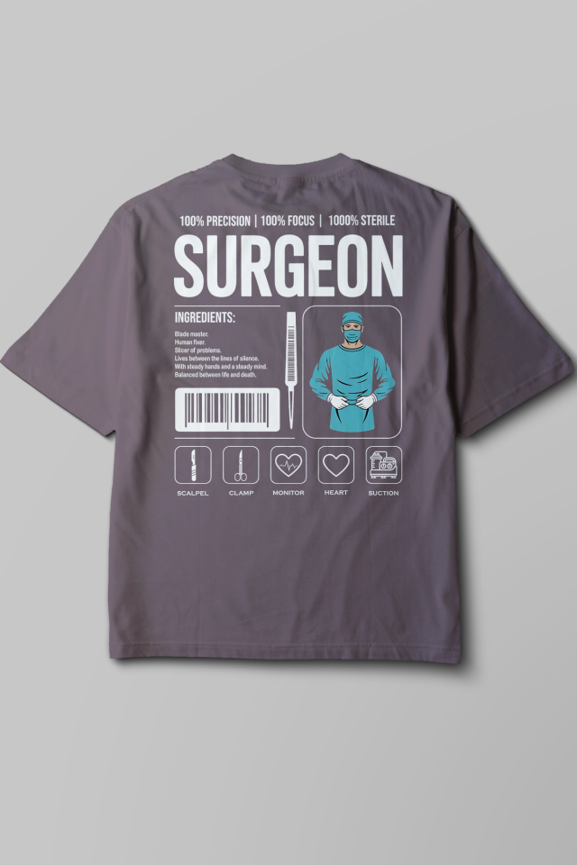 Surgeon - Oversize T-Shirt Füme Unisex