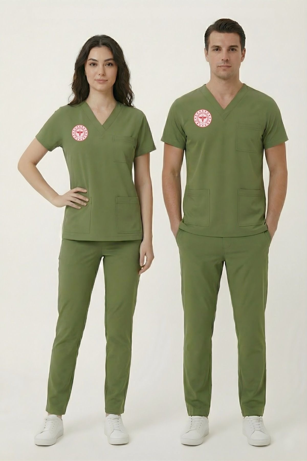 Eczacı Forması Likralı Scrubs Takım Unisex Grasshopper