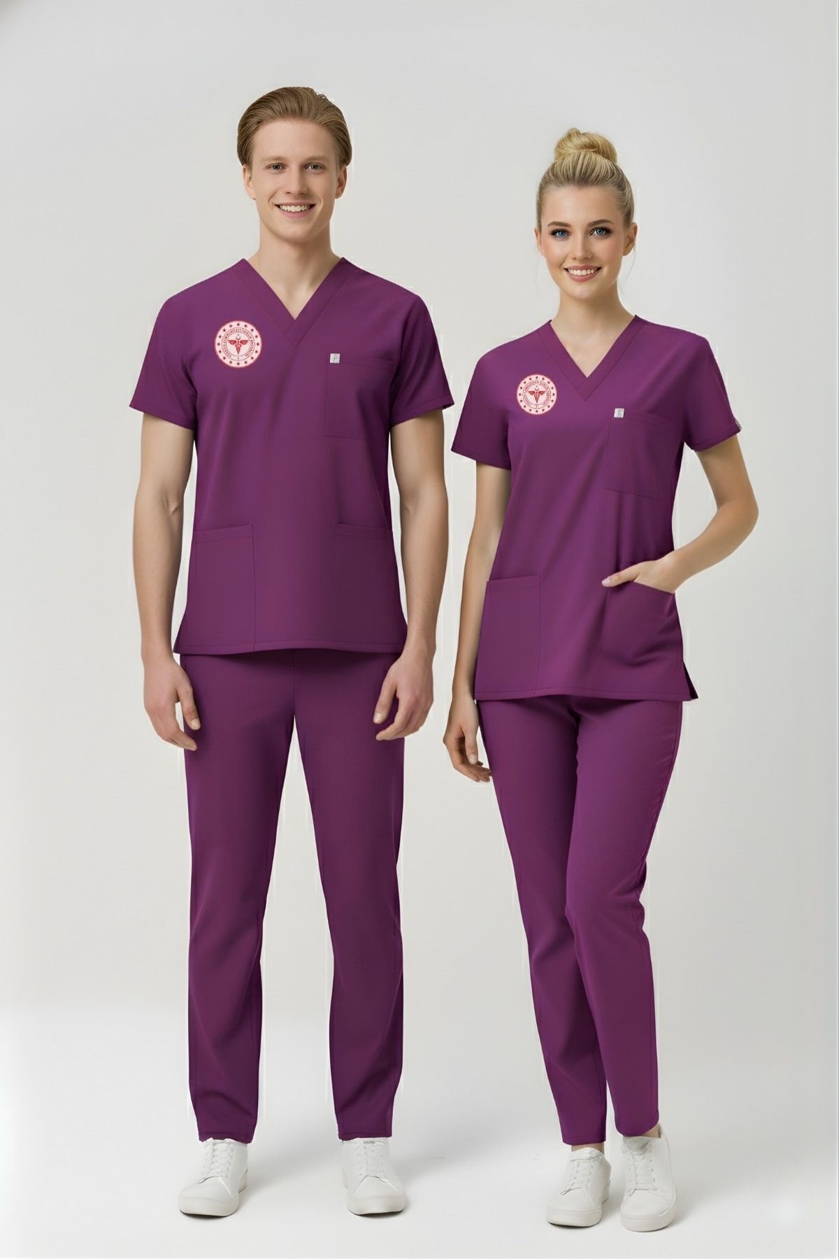 Ebe Forması Likralı Scrubs Takım Unisex Byzantium