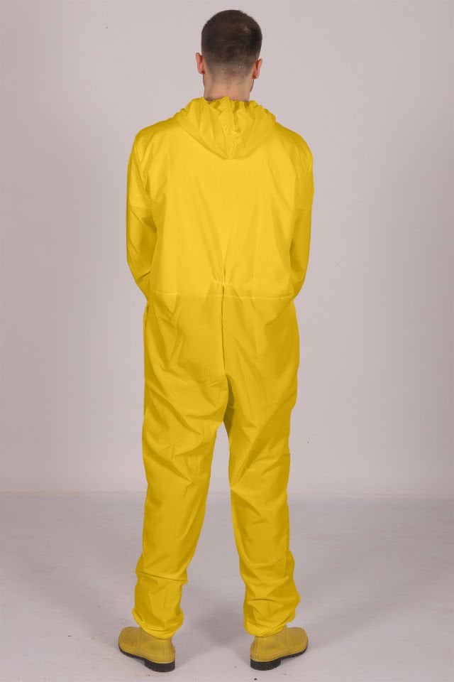 Sarı İşçi Tulumu Balıkçı Çiftçi Bahçıvan Kuaför Laboratuvar Sıvı İtici Terletmez Kumaş Unisex