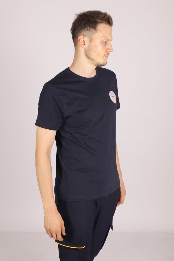 Lacivert 112 Acil Sağlık Bisiklet Yaka Tişört Unisex L