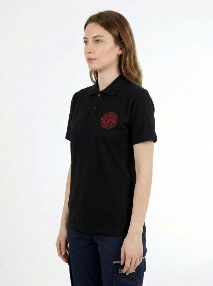 Siyah 112 Acil Sağlık Polo Yaka Tişört Unisex