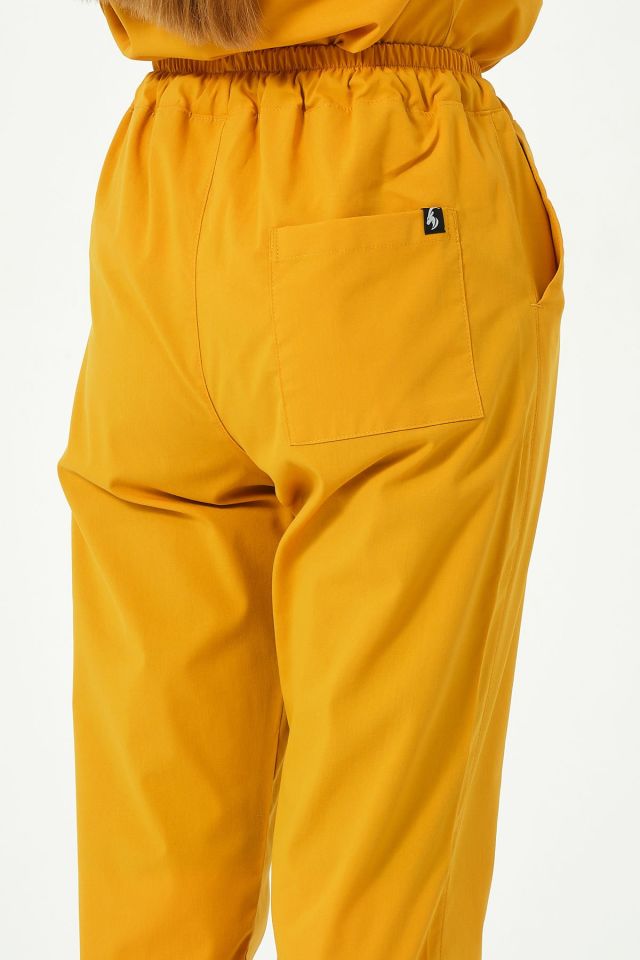 Hardal Likralı Jogger Paça Doktor Hemşire Forması Tek Alt Unisex