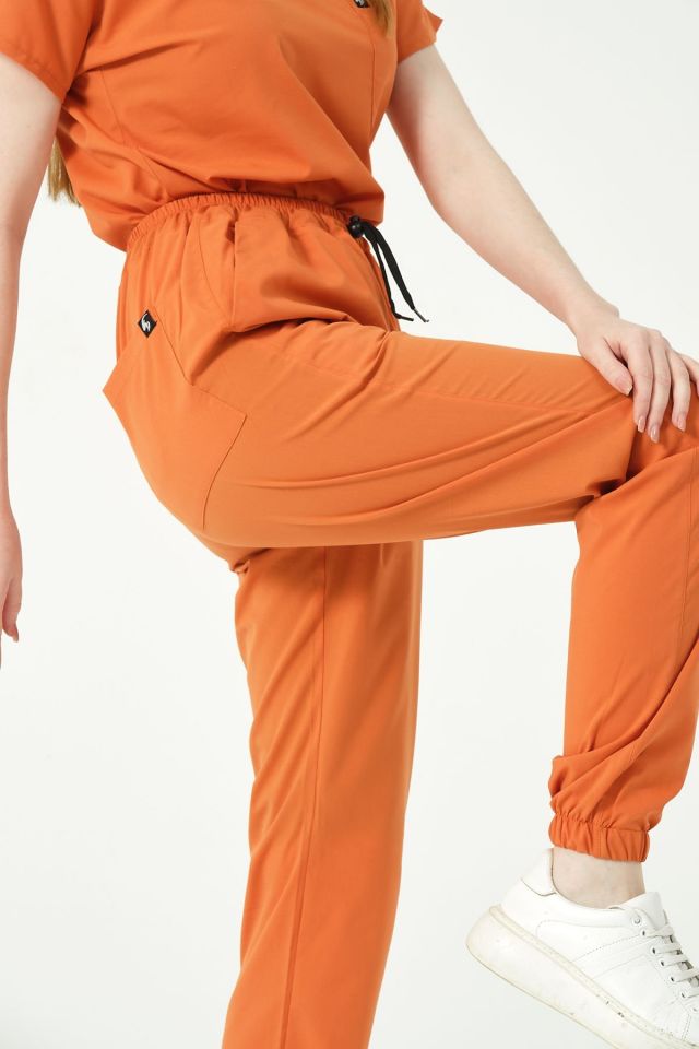 Somon Likralı Jogger Paça Doktor Hemşire Forması Tek Alt Unisex