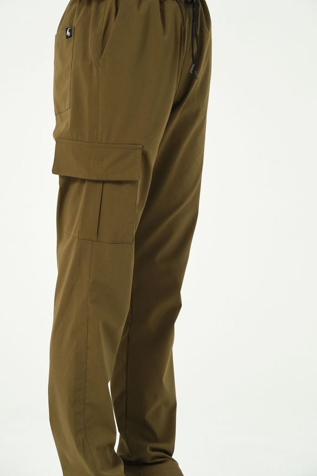 Haki Likralı Kargo Cep Doktor Hemşire Forması Tek Alt Unisex