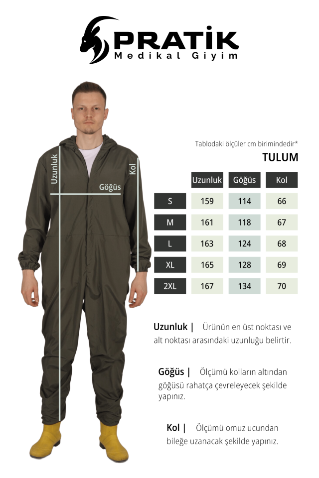 Turuncu İşçi Tulumu Balıkçı Çiftçi Bahçıvan Kuaför Laboratuvar Sıvı İtici Terletmez Kumaş Unisex XXL
