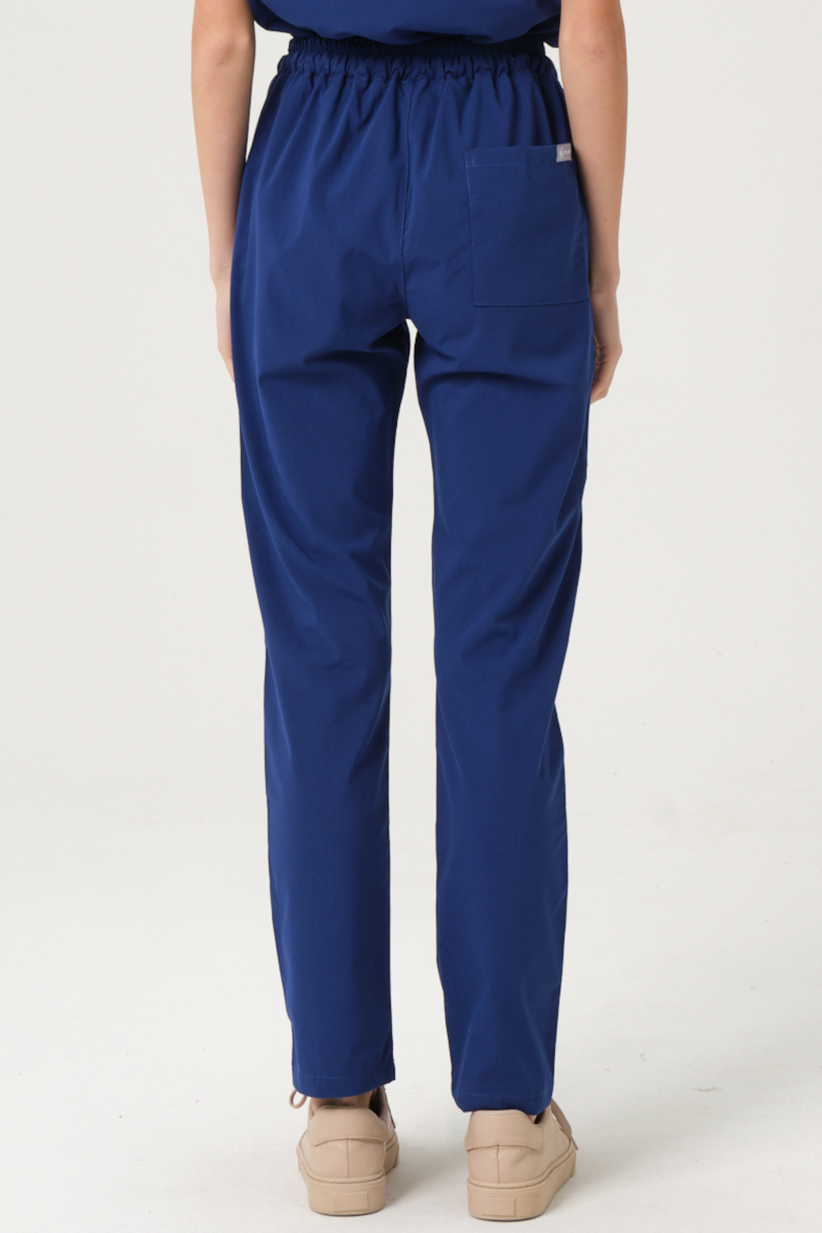 Saks Mavi Likralı Tek Alt Doktor Hemşire Forması Unisex