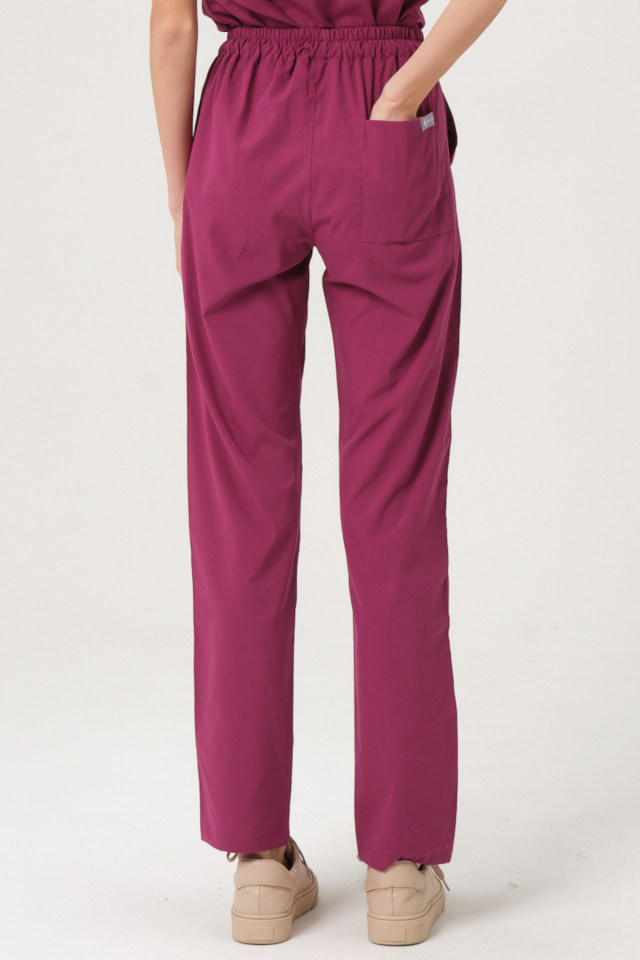 Vişne Likralı Tek Alt Doktor Hemşire Forması Unisex