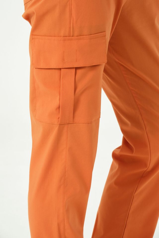 Somon Likralı Kargo Cep Doktor Hemşire Forması Tek Alt Unisex