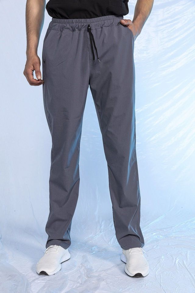 Füme Likralı Tek Alt Doktor Hemşire Forması XS