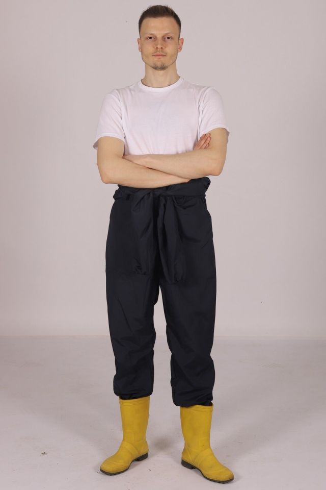 Lacivert İşçi Tulumu Balıkçı Çiftçi Bahçıvan Kuaför Laboratuvar Sıvı İtici Terletmez Kumaş Unisex XL