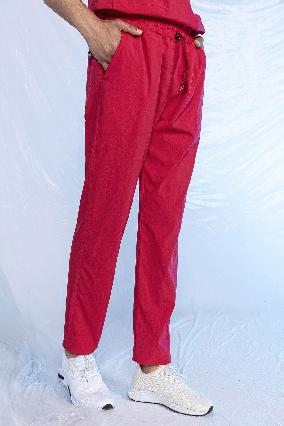 Nar Çiçeği Likralı Tek Alt Doktor Hemşire Forması M