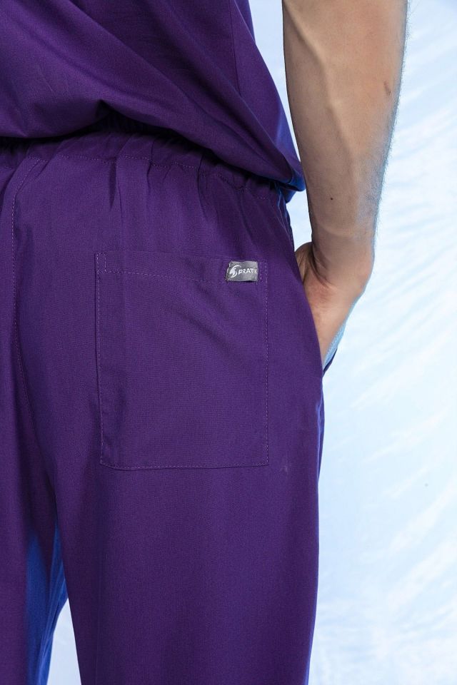 Mor Likralı Tek Alt Doktor Hemşire Forması XXS