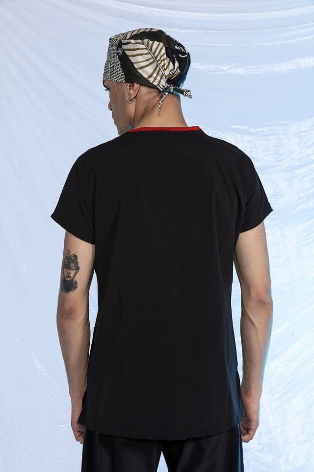 Siyah Özel Veteriner Forması Tüy Tutmaz Sıvı İtici Scrubs Takım Unisex 2XL