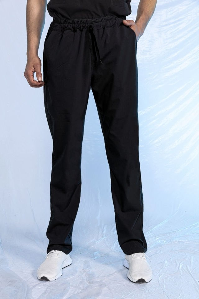 Siyah Özel Veteriner Forması Tüy Tutmaz Sıvı İtici Scrubs Takım Unisex 2XL