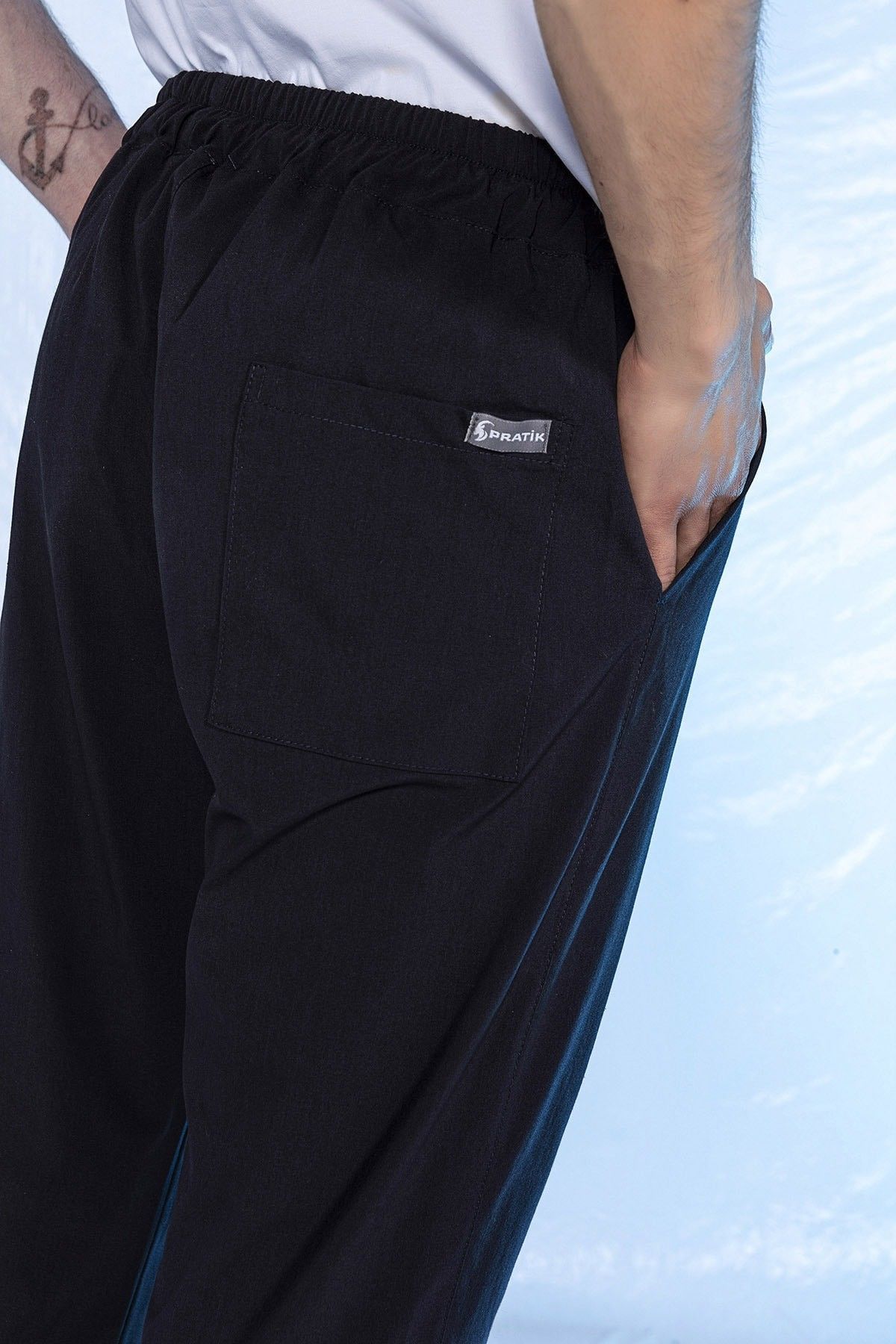 Lacivert Likralı Tek Alt Doktor Hemşire Forması XXS