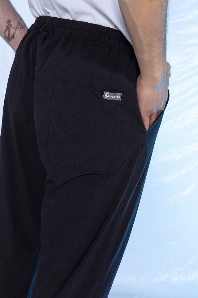 Lacivert Likralı Tek Alt Doktor Hemşire Forması XXS