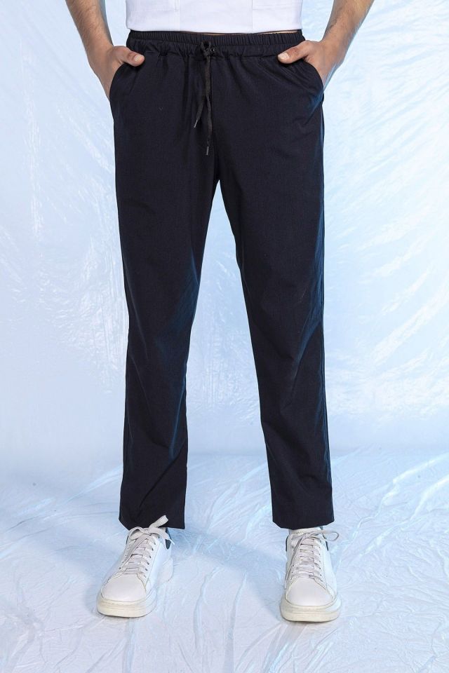 Lacivert Likralı Tek Alt Doktor Hemşire Forması M