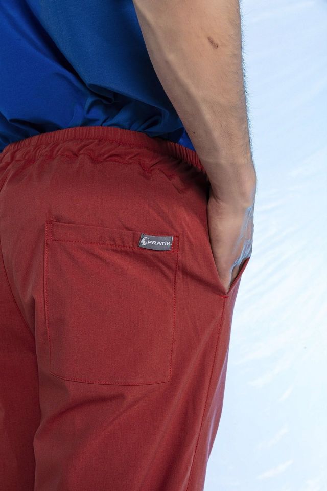 Kiremit Likralı Tek Alt Doktor Hemşire Forması XXS