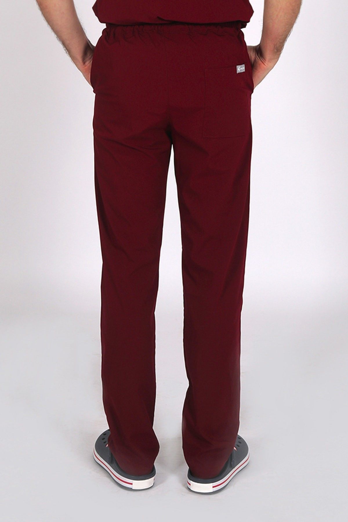 Bordo Likralı Tek Alt Doktor Hemşire Forması S