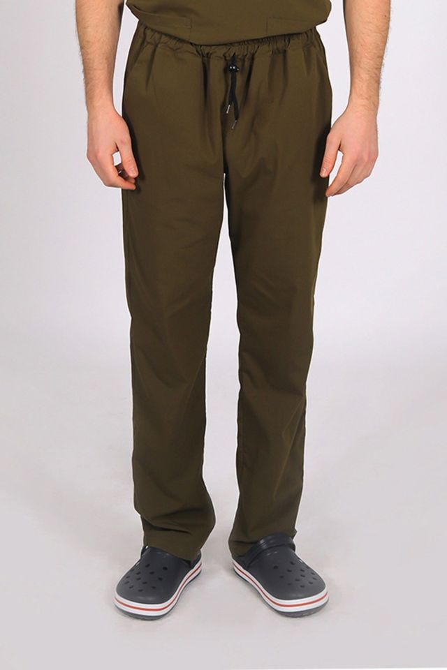 Haki Likralı Tek Alt Doktor Hemşire Forması XXS