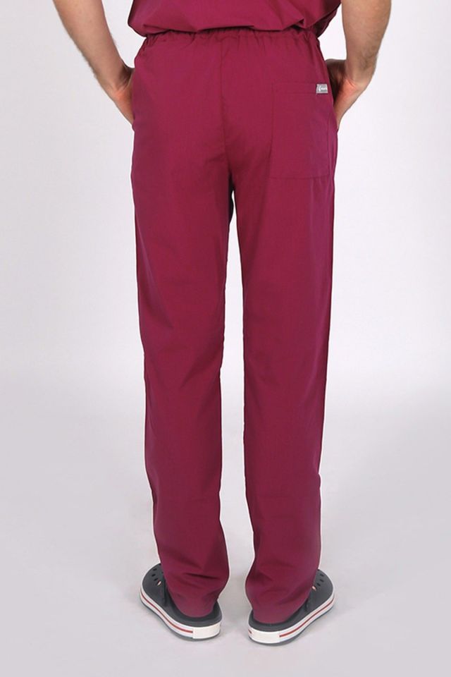 Vişne Likralı Tek Alt Doktor Hemşire Forması XXL