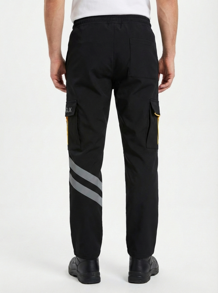Kışlık Siyah Likralı 112 Acil Sağlık Pantolonu Unisex