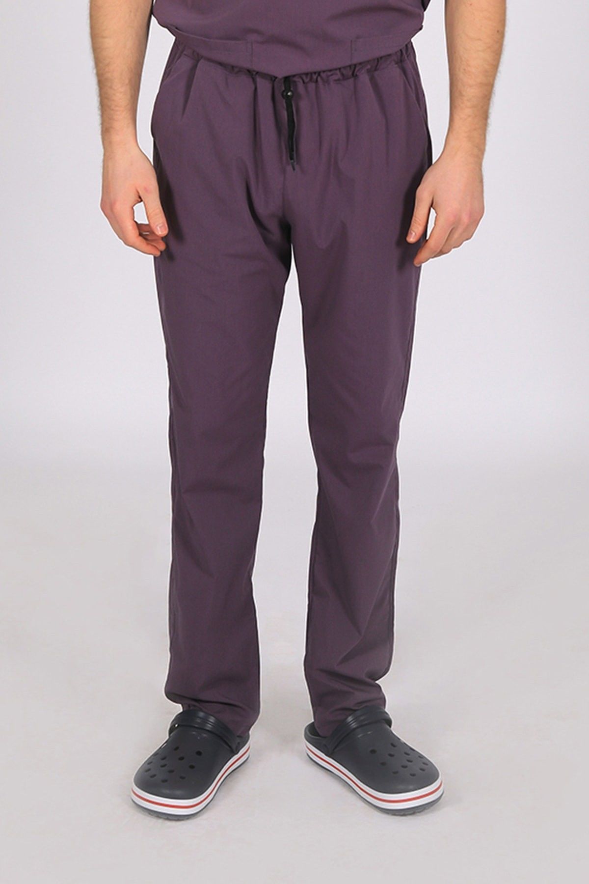 Mürdüm Likralı Tek Alt Doktor Hemşire Forması XXL